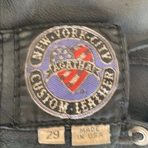 NYC Custom leather vintage leather pants